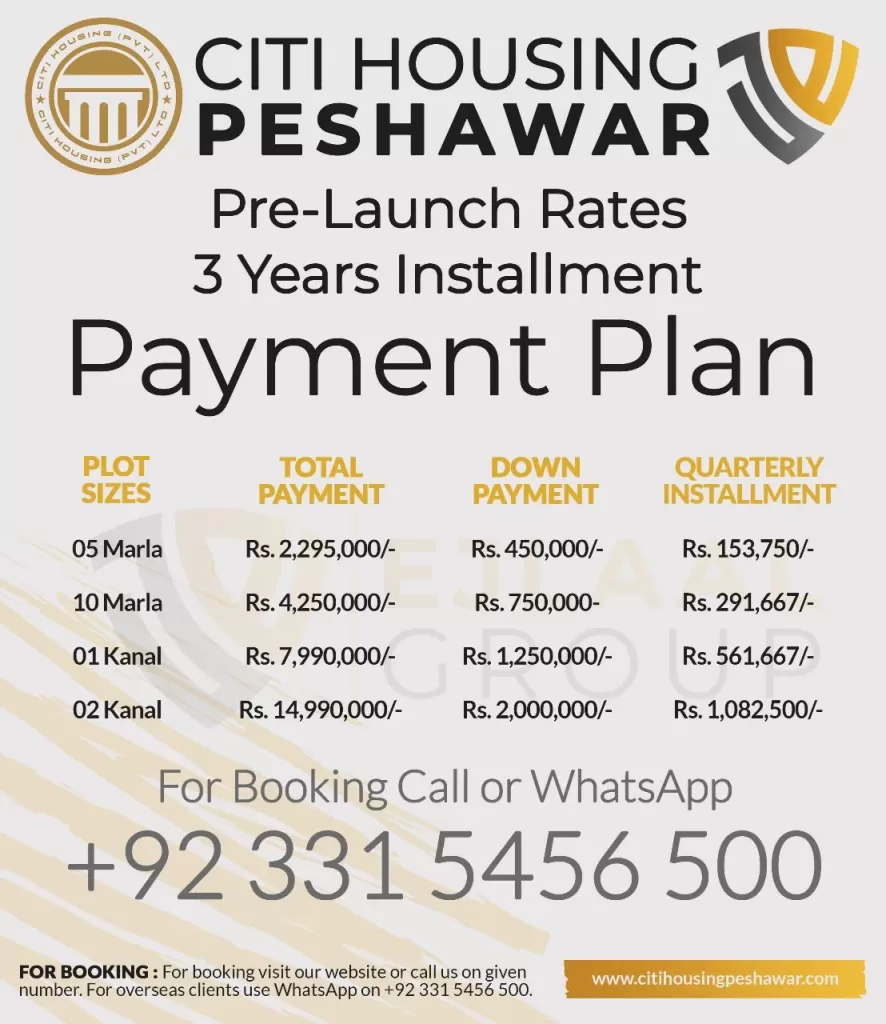 Citi Housing Peshawar Payment Plan