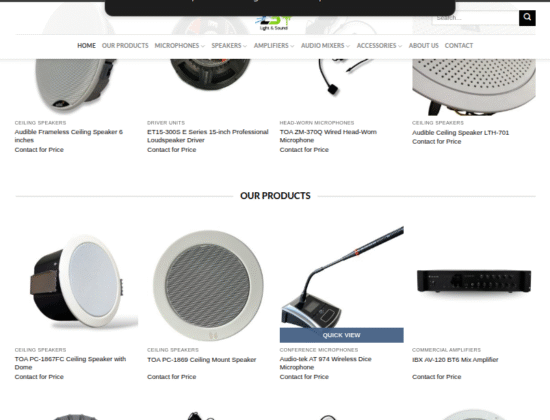 Light and Sound – Commercial Audio Solutions for Institutes and Events